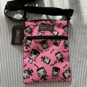 Hot Topic Universal Monsters Chibi Passport Crossbody Bag